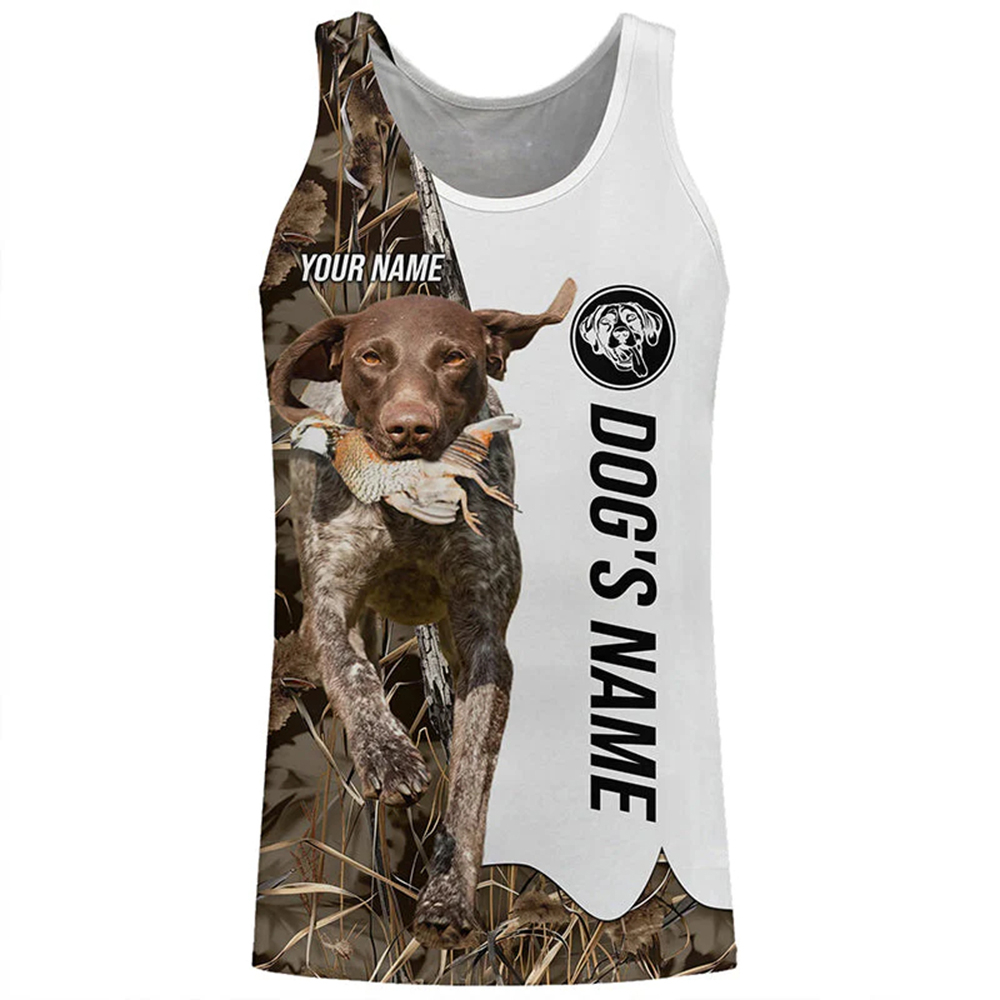 Outdoor Hunting Names - Kişiselleştirilmiş Köpek Severler İçin Atlet 3D