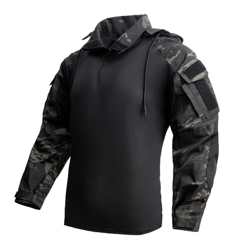 Hunting Outdoor Shirts - Erkek T-shirtleri 1/4 Fermuarlı Uzun Kollu