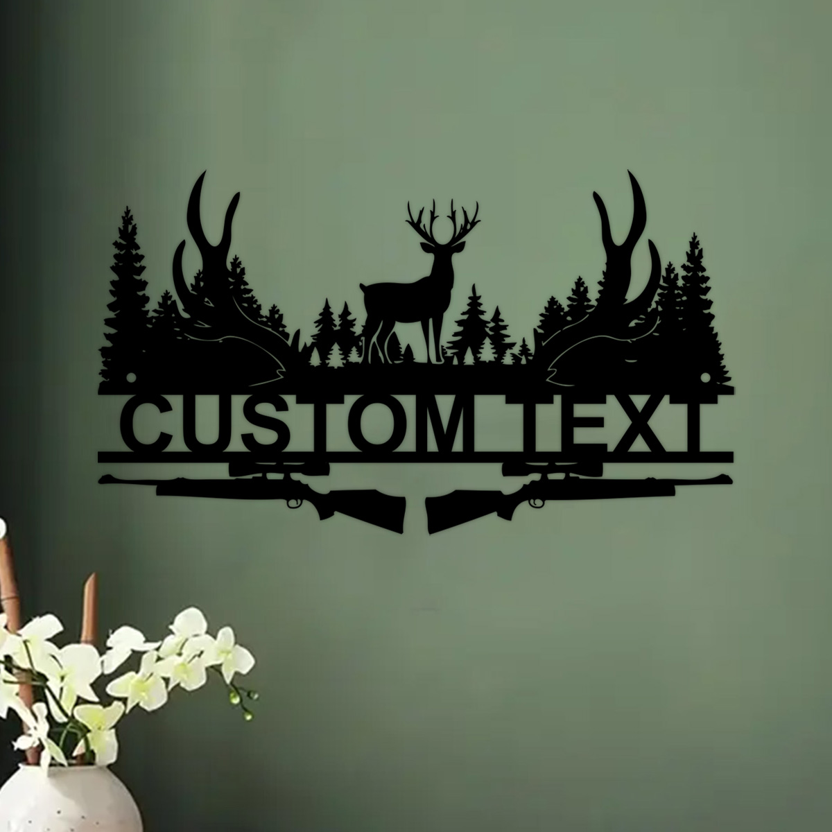 Özel geyik kabin Metal işareti - Outdoor Hunting Names incelemesi ve fiyatı