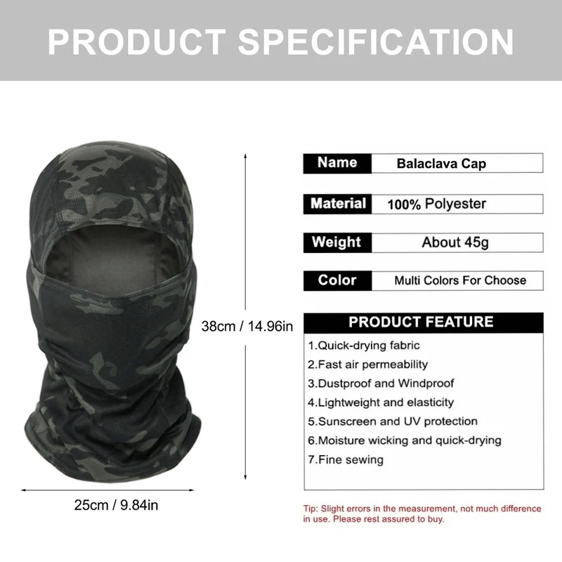 Kamuflajlı Balaklava Şapka Bis - Hunting Outdoor Hats incelemesi ve fiyatı